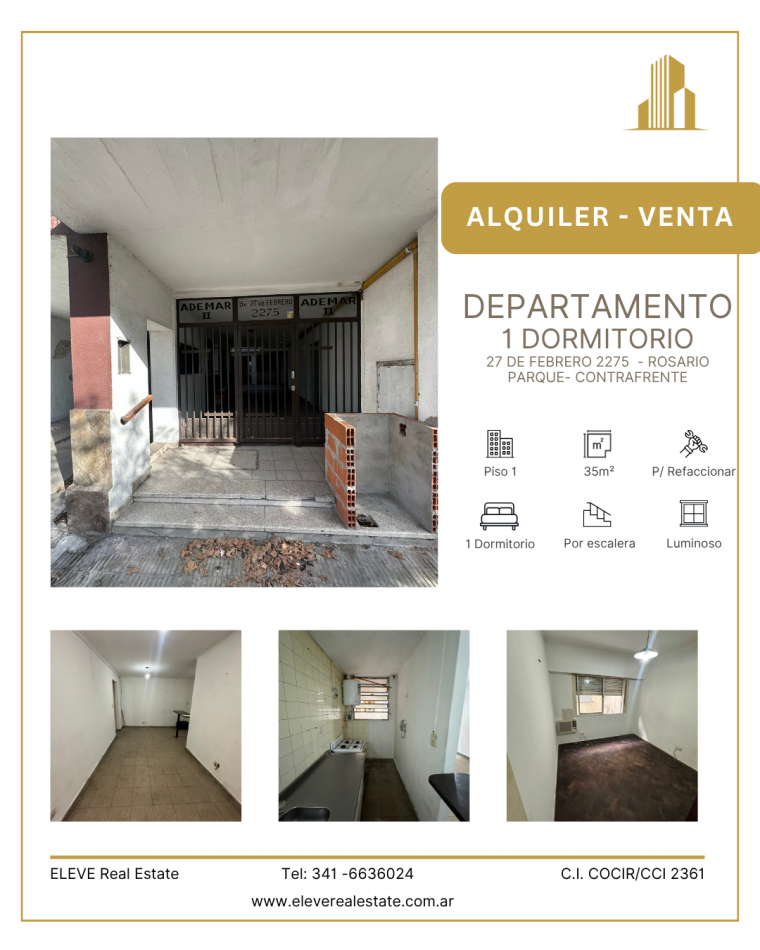VENTA DEPARTAMENTO - 27 DE FEBRERO 2275, ROSARIO