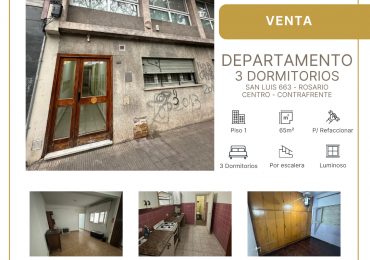 Departamento - 3 Dormitorios - Por escalera - Contrafrente - Centro - ROSARIO